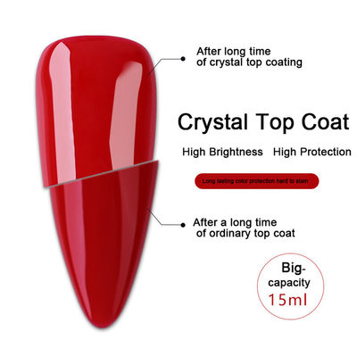 Super glänzende 15ml, die wischen UV sind nicht, Crystal Top Coat ab